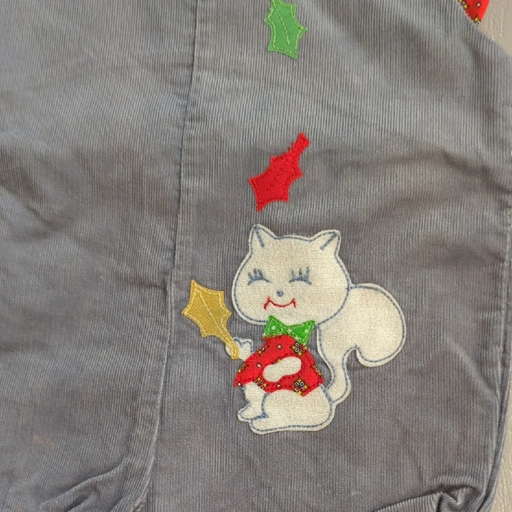 Vintage Baby Romper Outfit‎ with Squirrel Fall Design 6-9M